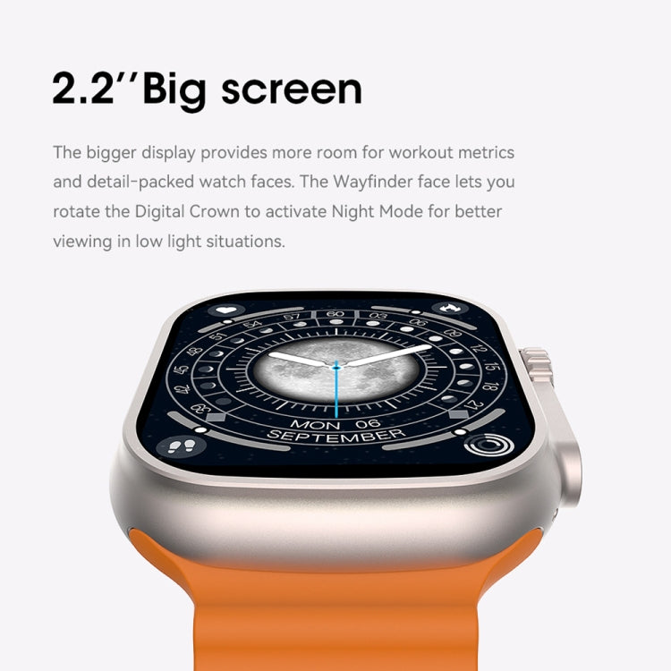 WIWU SW01 Ultra 1.9 inch IPS Screen IP68 Waterproof Bluetooth Smart Watch, Support Heart Rate Monitoring(Orange) - Smart Watches by WIWU | Online Shopping UK | buy2fix