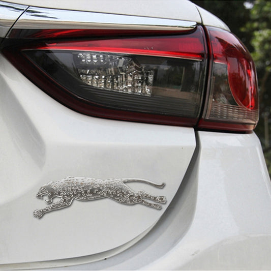 Running Leopard Shape Adoreable Style Car Free Sticker(Silver) - Decorative Sticker by buy2fix | Online Shopping UK | buy2fix