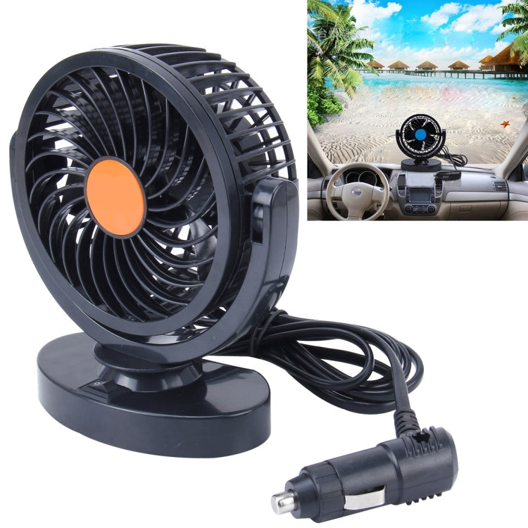 HUXIN HX-T306 6W 360 Degree Adjustable Rotation Low Noise Mini Electric Car Fan, DC 24V - Heating & Fans by buy2fix | Online Shopping UK | buy2fix