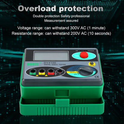 DUOYI DY4100 High-precision Digital Ground Resistance Meter Resistance Tester - Electronic Test by DUOYI | Online Shopping UK | buy2fix