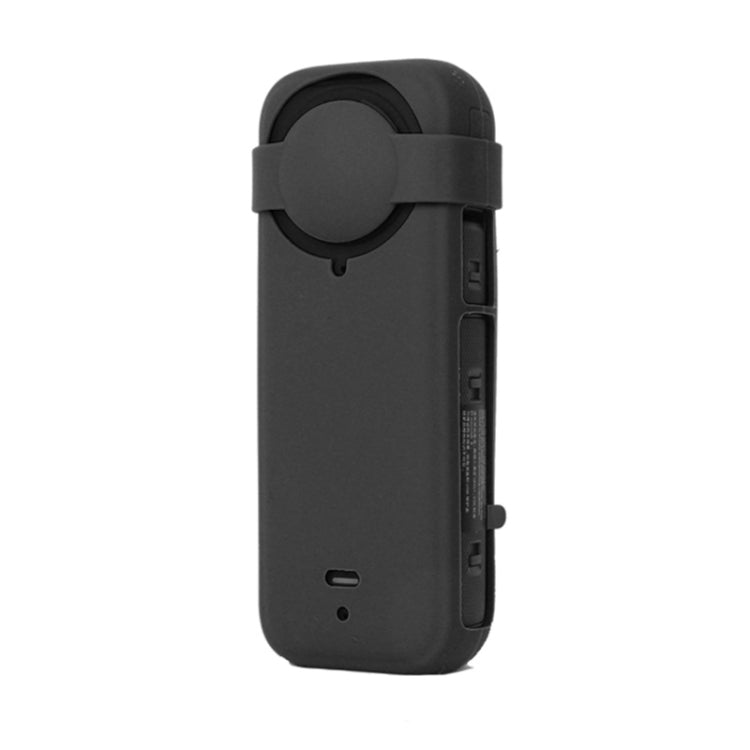 For Insta360 X4 Silicone Protective Case with Lens Cover (Black) - Case & Bags by buy2fix | Online Shopping UK | buy2fix
