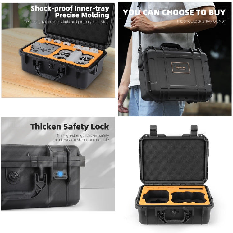 For DJI Neo Sunnylife Safety Carrying Case Waterproof Shock-proof Hard Travel Case (Black) - Cases & Bags by Sunnylife | Online Shopping UK | buy2fix