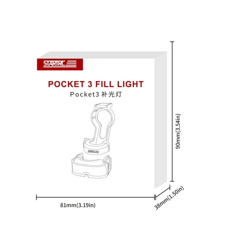 For DJI Pocket 3 STARTRC Cat-ears Magnetic Fill Light  with Holder Clip Kit (Grey) - Other Accessories by STARTRC | Online Shopping UK | buy2fix