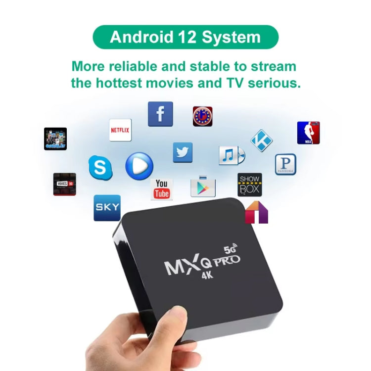 MXQ Pro 5G 1280 x 720 Full HD Media Player 1GB+8GB RK30Board Quad Core Android 7.1 TV Box with Remote Control(EU Plug) - Others by buy2fix | Online Shopping UK | buy2fix