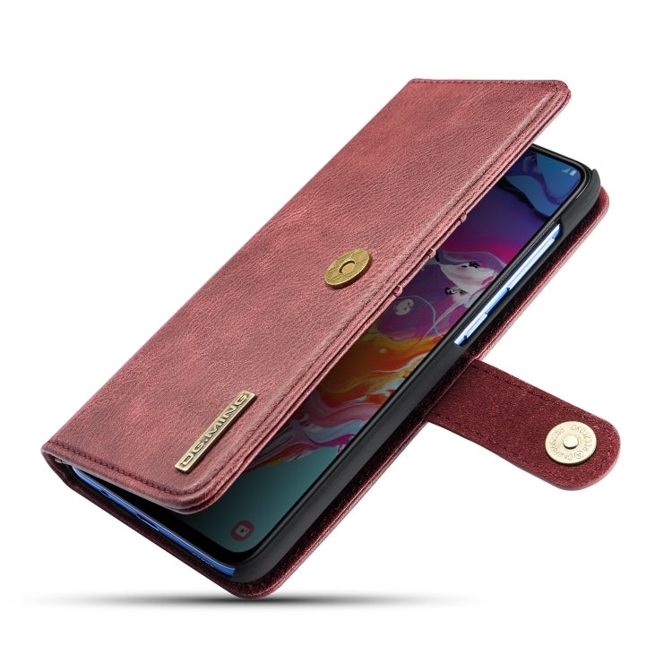 DG.MING Crazy Horse Texture Flip Detachable Magnetic Leather Case with Holder & Card Slots & Wallet for Galaxy A70(Red) - Galaxy Phone Cases by DG.MING | Online Shopping UK | buy2fix