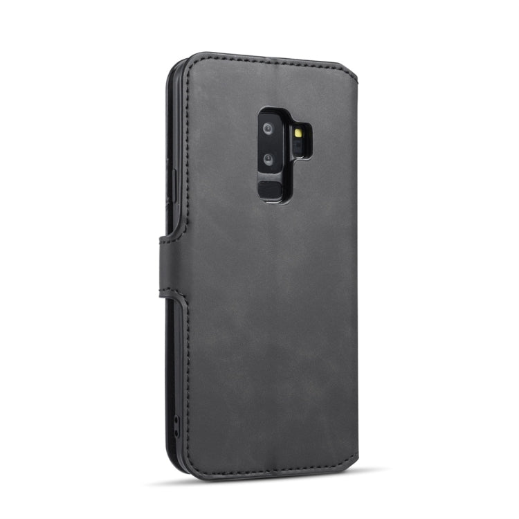 DG.MING Retro Oil Side Horizontal Flip Case with Holder & Card Slots & Wallet for Galaxy S9+(Black) - Galaxy Phone Cases by DG.MING | Online Shopping UK | buy2fix