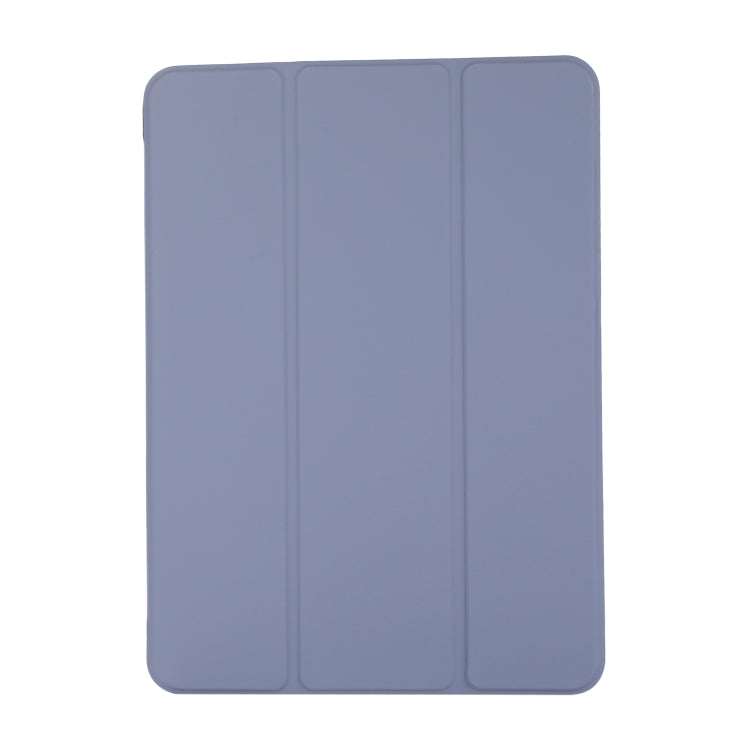 3-folding Skin Texture Horizontal Flip TPU + PU Leather Case with Holder For iPad Air 11 2024 / 2022 / 2020 10.9 (Lavender Grey) - iPad Air (2022) / (2020) 10.9 Cases by buy2fix | Online Shopping UK | buy2fix