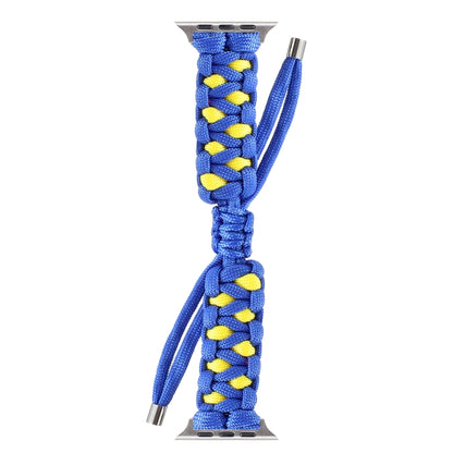 Braided Umbrella Cord Watch Band For Apple Watch Ultra 49mm&Watch Ultra 2 49mm / Series 9&8&7 45mm / SE 3&SE 2&6&SE&5&4 44mm / 3&2&1 42mm(Blue) - Watch Bands by buy2fix | Online Shopping UK | buy2fix