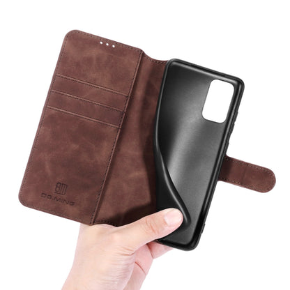 For Xiaomi Redmi Note 9 4G DG.MING Retro Oil Side Horizontal Flip Leather Case with Holder & Card Slots & Wallet(Coffee) - Xiaomi Cases by DG.MING | Online Shopping UK | buy2fix