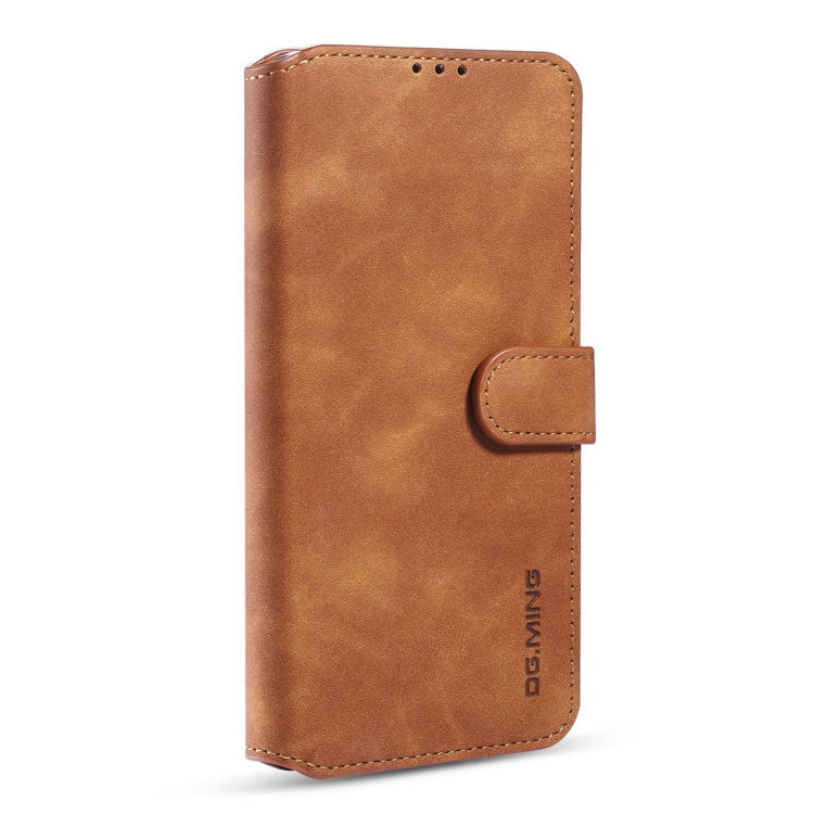 For OnePlus 9 Pro DG.MING Retro Oil Side Horizontal Flip Leather Case with Holder & Card Slots & Wallet(Brown) - OnePlus Cases by DG.MING | Online Shopping UK | buy2fix