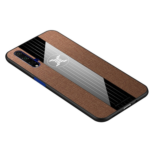 For Huawei Honor 20 XINLI Stitching Cloth Textue Shockproof TPU Protective Case(Brown) - Honor Cases by XINLI | Online Shopping UK | buy2fix