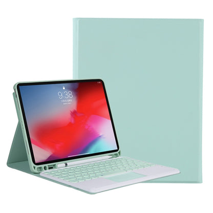 YT11B-A 2021 Detachable Candy Color Skin Texture Round Keycap Bluetooth Keyboard Leather Tablet Case with Touch Control & Pen Slot & Stand For iPad Pro 11 2021 / Air4 / Air5 / Pro 11(Light Green) - For iPad Pro by buy2fix | Online Shopping UK | buy2fix