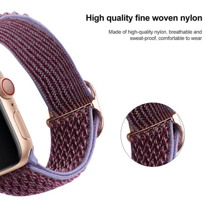 Wave Texture Nylon Watch Band For Apple Watch Ultra 49mm&Watch Ultra 2 49mm / Series 9&8&7 45mm / SE 3&SE 2&6&SE&5&4 44mm / 3&2&1 42mm(Lilac) - Watch Bands by buy2fix | Online Shopping UK | buy2fix