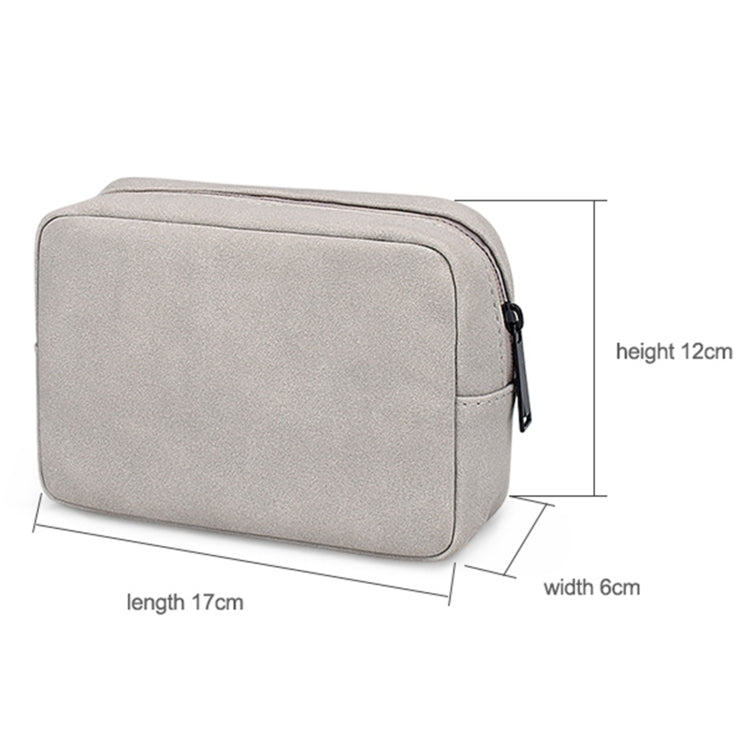 DY04 Portable Digital Accessory Frosted PU Bag(Light Grey) - Digital Storage Bag by buy2fix | Online Shopping UK | buy2fix