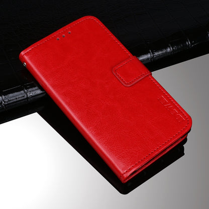 For Infinix Hot 10T idewei Crazy Horse Texture Horizontal Flip Leather Case with Holder & Card Slots & Wallet(Red) - Infinix Cases by idewei | Online Shopping UK | buy2fix