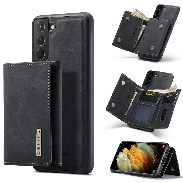 For Samsung Galaxy S21 DG.MING M1 Series 3-Fold Multi Card Wallet  Back Cover Shockproof Case with Holder Function(Black) - Galaxy Phone Cases by DG.MING | Online Shopping UK | buy2fix