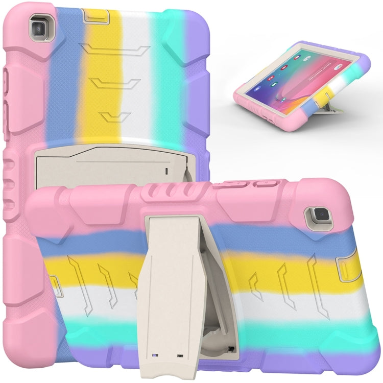 For Samsung Galaxy Tab A8.0 2019 T290 3-Layer Protection Screen Frame + PC + Silicone Shockproof Combination Case with Holder(Colorful Pink) - Other Galaxy Tab PC by buy2fix | Online Shopping UK | buy2fix