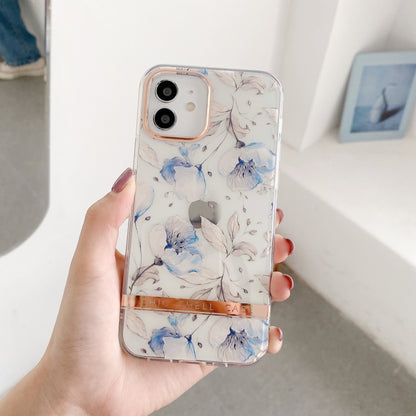 For iPhone 11 High Translucent Electroplating Flower Pattern TPU + PC Shockproof Case (Cherry Blossoms) - iPhone 11 Cases by buy2fix | Online Shopping UK | buy2fix