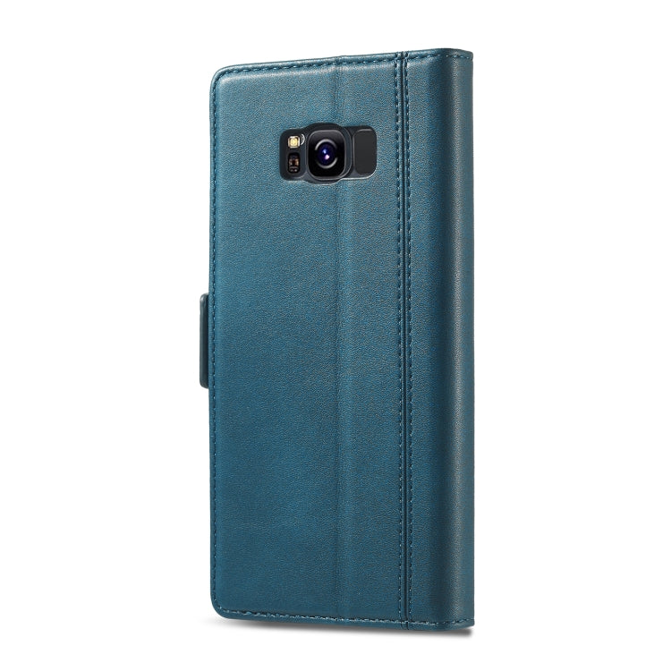 For Samsung Galaxy S8 LC.IMEEKE Magnetic Buckle PU + TPU Horizontal Flip Leather Case with Holder & Card Slots & Wallet(Blue) - Galaxy Phone Cases by LC.IMEEKE | Online Shopping UK | buy2fix