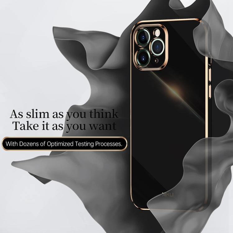 For iPhone 11 Pro Max XINLI Straight Edge 6D Electroplate TPU Phone Case (Black) - iPhone 11 Pro Max Cases by XINLI | Online Shopping UK | buy2fix