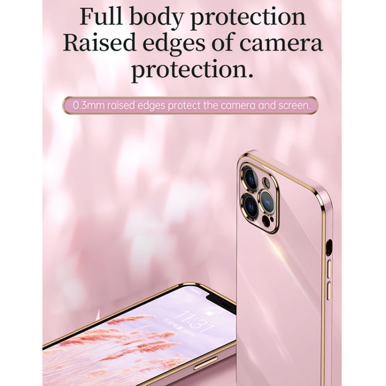 For iPhone 12 Pro Max XINLI Straight 6D Plating Gold Edge TPU Shockproof Case(Celestial Blue) - iPhone 12 Pro Max Cases by XINLI | Online Shopping UK | buy2fix