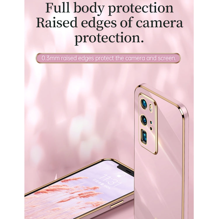 For Huawei P40 Pro XINLI Straight Edge 6D Electroplate TPU Phone Case(White) - Huawei Cases by XINLI | Online Shopping UK | buy2fix