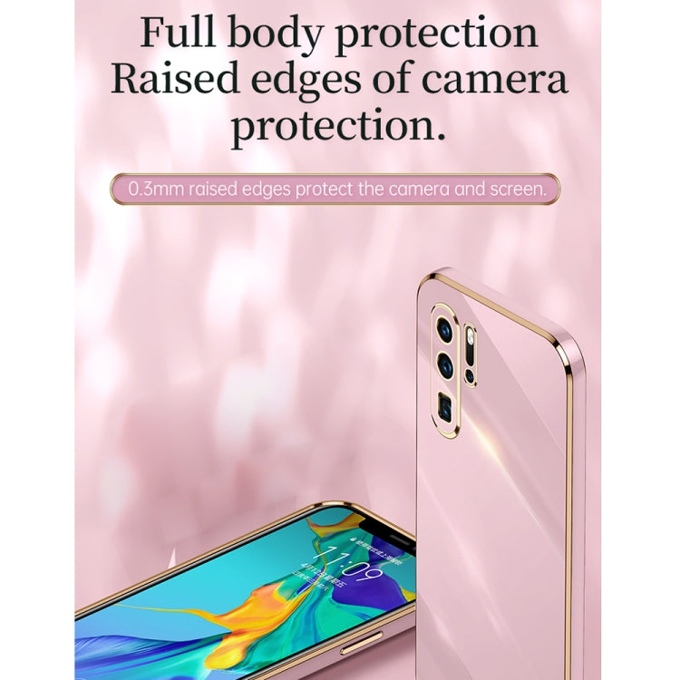 For Huawei P30 Pro XINLI Straight Edge 6D Electroplate TPU Phone Case with Ring Holder(Mint Green) - Huawei Cases by XINLI | Online Shopping UK | buy2fix