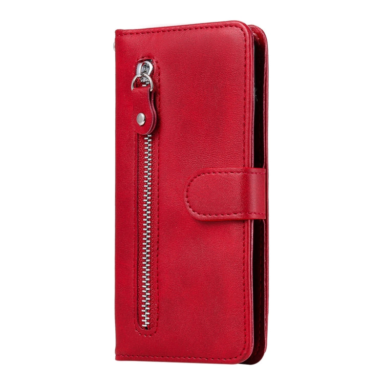 For OPPO Realme GT 5G Fashion Calf Texture Zipper Horizontal Flip Leather Case with Stand & Card Slots & Wallet Function(Red) - Realme Cases by buy2fix | Online Shopping UK | buy2fix