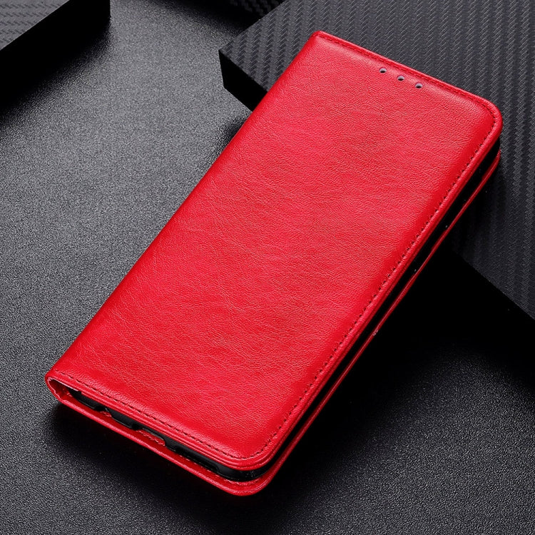 For OPPO A16 Magnetic Crazy Horse Texture Horizontal Flip Leather Case with Holder & Card Slots & Wallet(Red) - OPPO Cases by buy2fix | Online Shopping UK | buy2fix