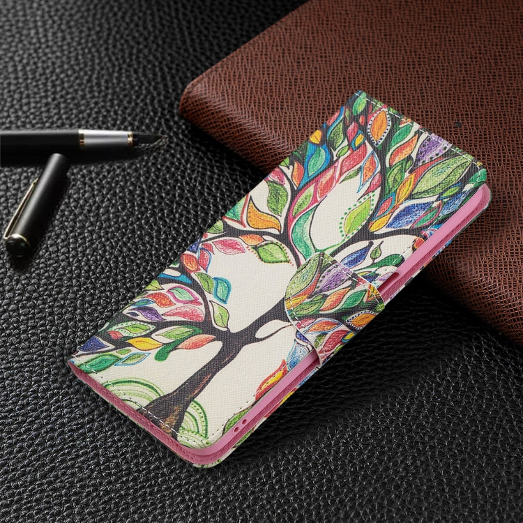 For OPPO Realme 8 5G / Realme V13 Colored Drawing Pattern Horizontal Flip Leather Case with Holder & Card Slots & Wallet(Tree Life) - Realme Cases by buy2fix | Online Shopping UK | buy2fix