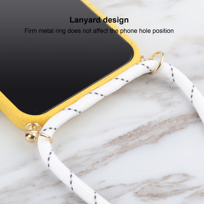 For iPhone 13 Pro Wheat Straw Material + TPU Shockproof Case with Neck Lanyard (Yellow) - iPhone 13 Pro Cases by buy2fix | Online Shopping UK | buy2fix