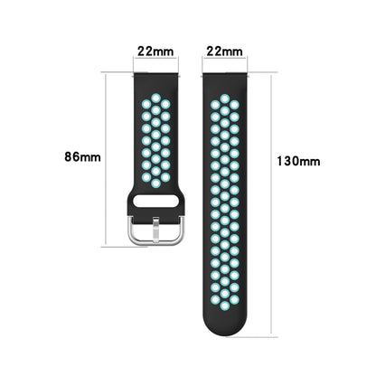 For Samsung Galaxy Watch4 Classic 46mm Two-color Silicone Watch Band(Anthracite Black Black) - Watch Bands by buy2fix | Online Shopping UK | buy2fix