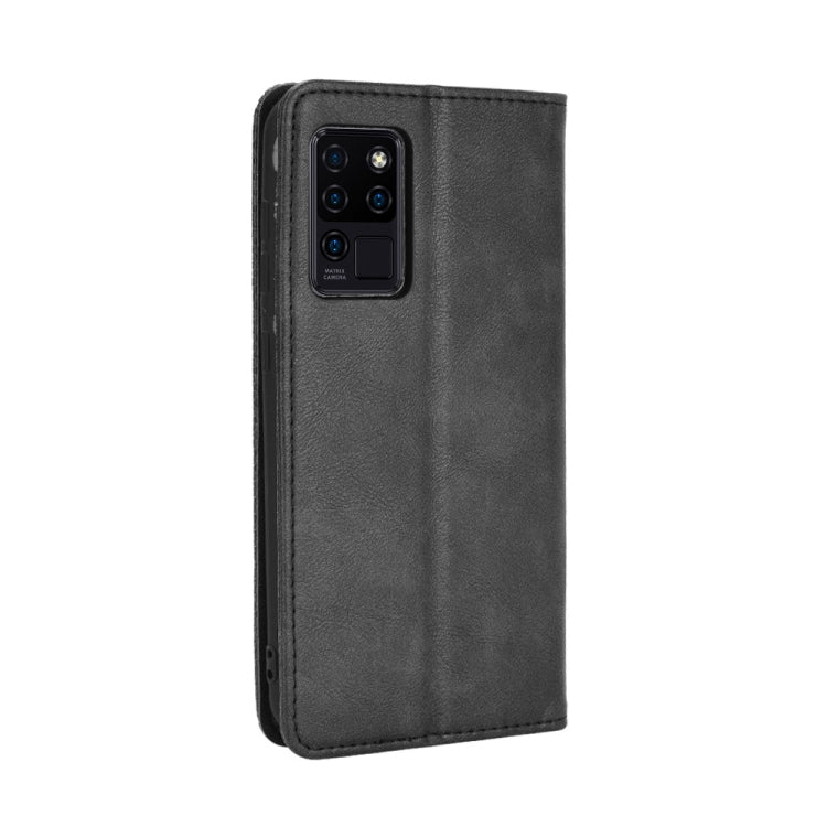 For Oukitel C21 Magnetic Buckle Retro Crazy Horse Texture Horizontal Flip Leather Case with Holder & Card Slots & Photo Frame(Black) - More Brand by buy2fix | Online Shopping UK | buy2fix