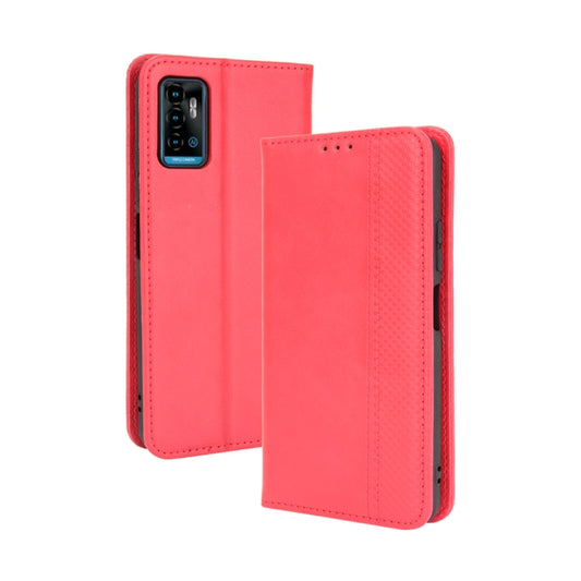 For ZTE Blade A71 Magnetic Buckle Retro Crazy Horse Texture Horizontal Flip Leather Case with Holder & Card Slots & Photo Frame(Red) - ZTE Cases by buy2fix | Online Shopping UK | buy2fix
