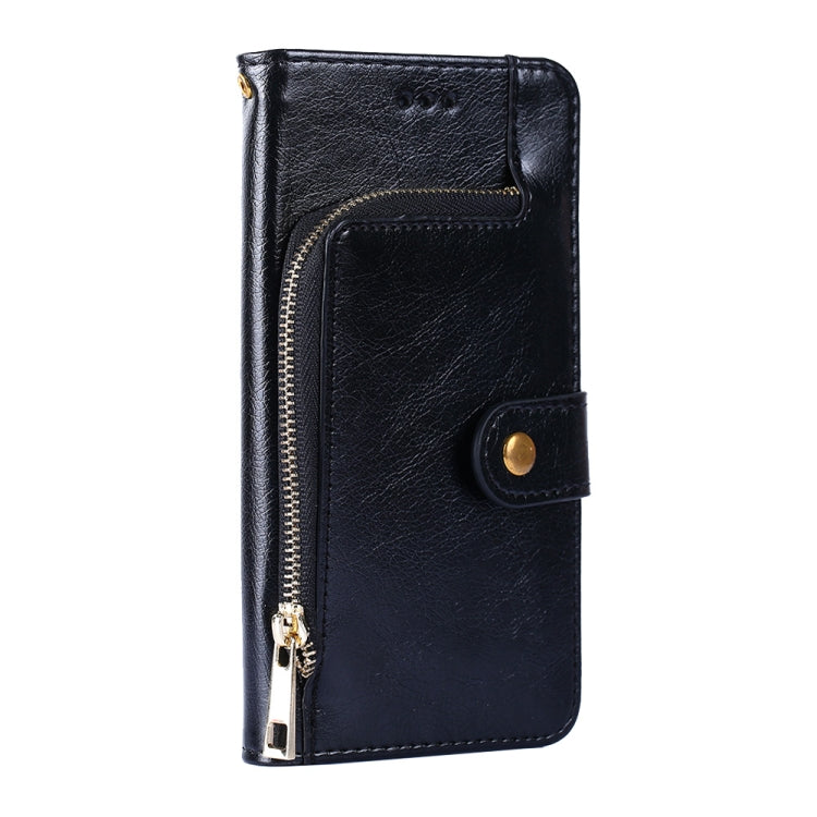 Zipper Bag PU + TPU Horizontal Flip Leather Case with Holder & Card Slot & Wallet & Lanyard For Xiaomi Poco X3 NFC(Black) - Xiaomi Cases by buy2fix | Online Shopping UK | buy2fix