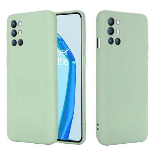Pure Color Liquid Silicone Shockproof Full Coverage Case For OnePlus 9R(Green) - OnePlus Cases by buy2fix | Online Shopping UK | buy2fix