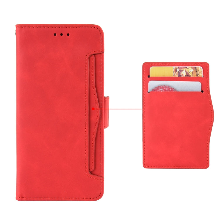 For Motorola Moto Edge 20 Lite Skin Feel Calf Pattern Horizontal Flip Leather Case with Holder & Card Slots & Photo Frame(Red) - Motorola Cases by buy2fix | Online Shopping UK | buy2fix