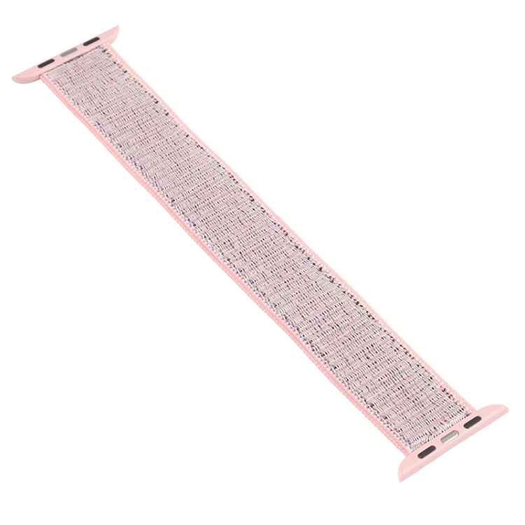 Single Lap Nylon Watch Band, Size: L 165mm For Apple Watch Ultra 49mm&Watch Ultra 2 49mm / Series 9&8&7 45mm / SE 3&SE 2&6&SE&5&4 44mm / 3&2&1 42mm(Sand Pink) - Watch Bands by buy2fix | Online Shopping UK | buy2fix