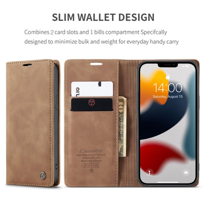 For iPhone 13 mini CaseMe-013 Multifunctional Retro Frosted Horizontal Flip Leather Case with Card Slot & Holder & Wallet (Brown) - iPhone 13 mini Cases by CaseMe | Online Shopping UK | buy2fix