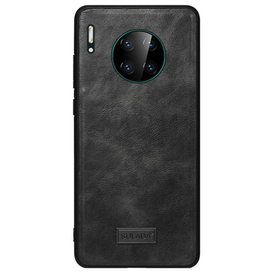 For Huawei Mate 30 Pro SULADA Shockproof TPU + Handmade Leather Protective Case(Black) - Huawei Cases by SULADA | Online Shopping UK | buy2fix