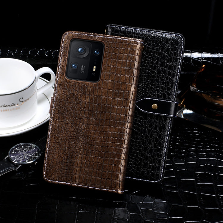 For Xiaomi Mix 4 idewei Crocodile Texture Horizontal Flip Leather Case with Holder & Card Slots & Wallet(Black) - Xiaomi Cases by idewei | Online Shopping UK | buy2fix