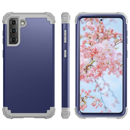 For Samsung Galaxy S21 5G 3 in 1 Shockproof PC + Silicone Protective Case(Navy Blue + Grey) - Galaxy S21 5G Cases by buy2fix | Online Shopping UK | buy2fix