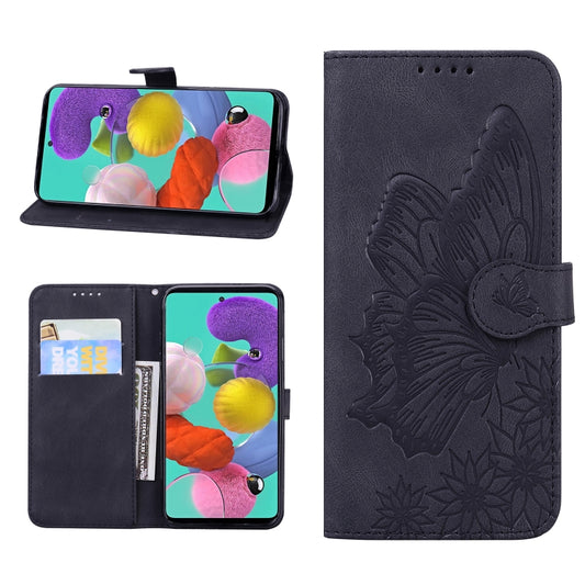 For iPhone 13 mini Retro Skin Feel Butterflies Embossing Horizontal Flip Leather Case with Holder & Card Slots & Wallet (Black) - iPhone 13 mini Cases by buy2fix | Online Shopping UK | buy2fix