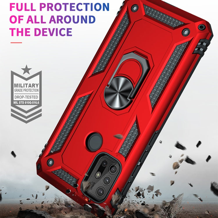 For Motorola Moto G30 / G10 Shockproof TPU + PC Protective Case with 360 Degree Rotating Holder(Red) - Motorola Cases by buy2fix | Online Shopping UK | buy2fix