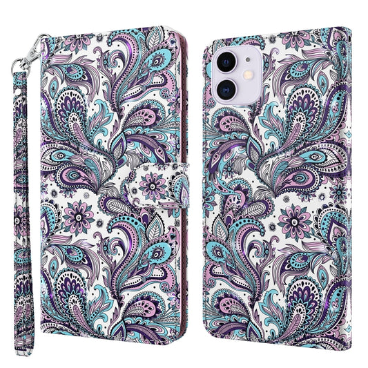 For iPhone 13 mini 3D Painting Pattern Horizontal Flip TPU + PU Leather Case with Holder & Card Slots & Wallet (Swirl Pattern) - iPhone 13 mini Cases by buy2fix | Online Shopping UK | buy2fix