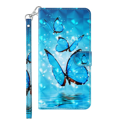 For Motorola Moto G30/G10/G20 3D Painting Pattern Horizontal Flip TPU + PU Leather Case with Holder & Card Slots & Wallet(Three Butterflies) - Motorola Cases by buy2fix | Online Shopping UK | buy2fix
