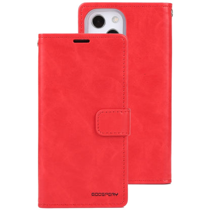 For iPhone 13 mini GOOSPERY BLUE MOON Crazy Horse Texture Horizontal Flip Leather Case with Holder & Card Slot & Wallet (Red) - iPhone 13 mini Cases by GOOSPERY | Online Shopping UK | buy2fix