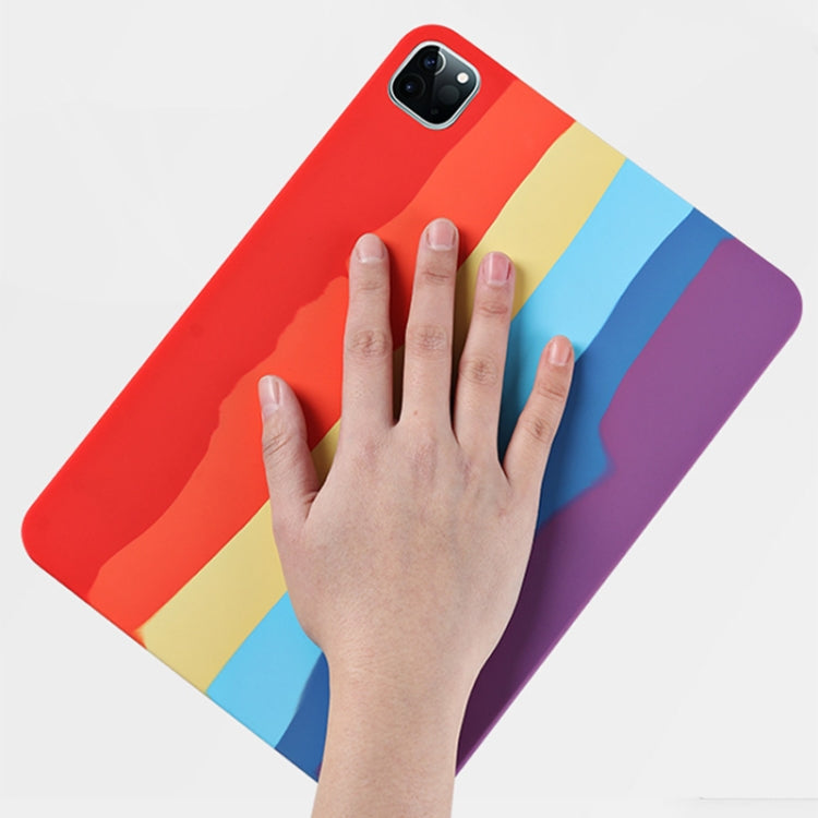 Rainbow Liquid Silicone + PC Shockproof Protective Case For iPad Air 2022 / 2020 10.9 inch - iPad Air (2022) / (2020) 10.9 Cases by buy2fix | Online Shopping UK | buy2fix