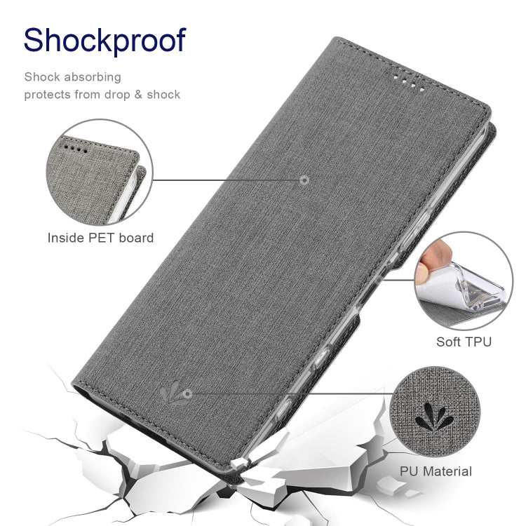 For Sony Xperia 5 III ViLi DMX Series Shockproof TPU + PU Leather Magnetic Attraction Horizontal Flip Case with Card Slot & Holder(Grey) - Sony Cases by ViLi | Online Shopping UK | buy2fix