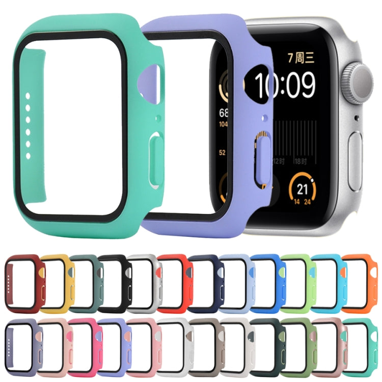 Shockproof PC+Tempered Glass Protective Case with Packed Carton For Apple Watch Series 6 & SE & 5 & 4 40mm(Rose Red) - Watch Cases by buy2fix | Online Shopping UK | buy2fix